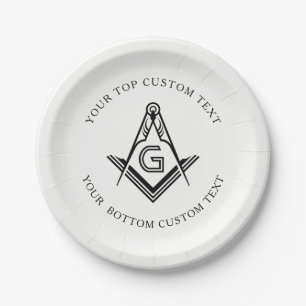 Personalised Masonic Party Plates and Decorations