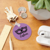 Personalised masquerade mask keychain