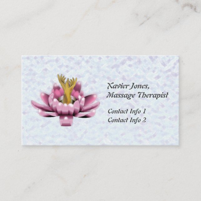 Personalised Massage Therapist business cards (Front)