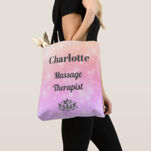 Personalised Massage Therapist pastel design Tote Bag