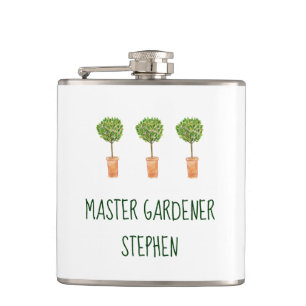 Personalised Master Gardener Gardening Hip Flask