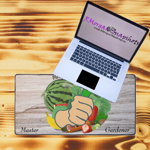 Personalised Master Gardener Green Thumb Gardening Desk Mat