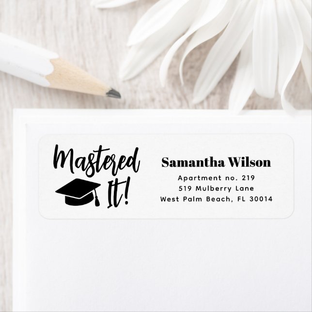 Personalised Masters Degree Graduation Mastered It (Insitu)