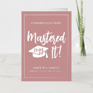 Personalised Masters Degree Graduation Mastered It Foil Greeting Card