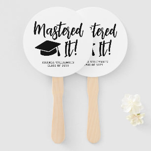Personalised Masters Degree Graduation Mastered It Hand Fan