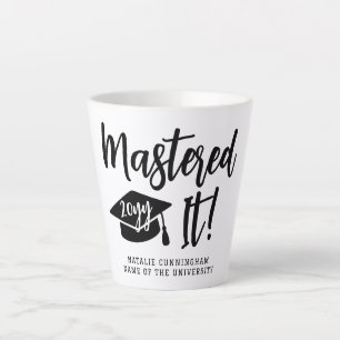 Personalised Masters Degree Graduation Mastered It Latte Mug