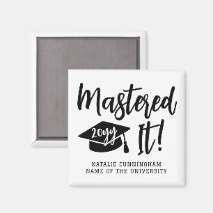 Personalised Masters Degree Graduation Mastered It Magnet