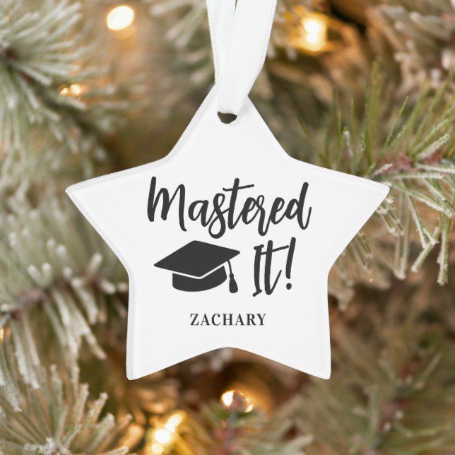 Personalised Masters Degree Graduation Mastered It Ornament (Tree)