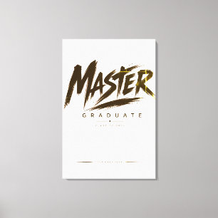 Personalised Masters Graduate Class 2026 Canvas Print