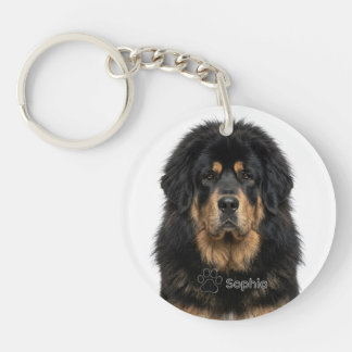 Personalised Mastiff Black Tan Dog Keychains
