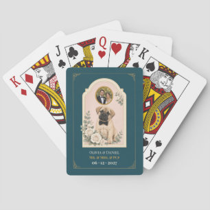 Personalised Mastiff Wedding Favour Photo Playing Cards