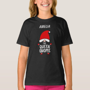 Personalised Matching Family Funny Christmas Gnome T-Shirt