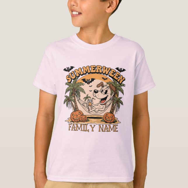 Personalised Matching Family Name Summerween  T-Shirt (Front)