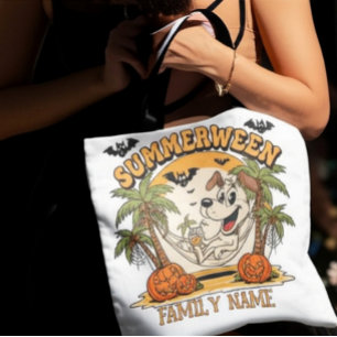 Personalised Matching Family Name Summerween  Tote Bag