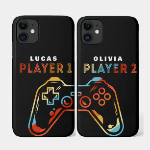 Personalised Matching Gamer Player 2 Stylish Black iPhone 11 Case