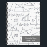 Personalised Math Diagrams Pattern Graph Paper Notebook<br><div class="desc">Purple geometric simple design notebook for engineers,  architects or engineering students with space for the name of the school subject and name you can easily change.</div>