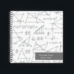 Personalised Math Diagrams Pattern Graph Paper Notebook<br><div class="desc">Purple geometric simple design notebook for engineers,  architects or engineering students with space for the name of the school subject and name you can easily change.</div>