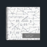 Personalised Math Diagrams Pattern Graph Paper Notebook<br><div class="desc">Purple geometric simple design notebook for engineers,  architects or engineering students with space for the name of the school subject and name you can easily change.</div>