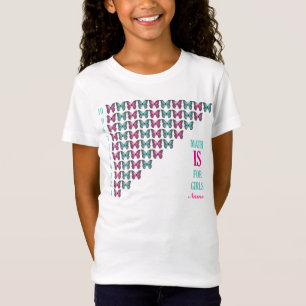 Personalised Math Is For Girls, I Love Counting T-Shirt