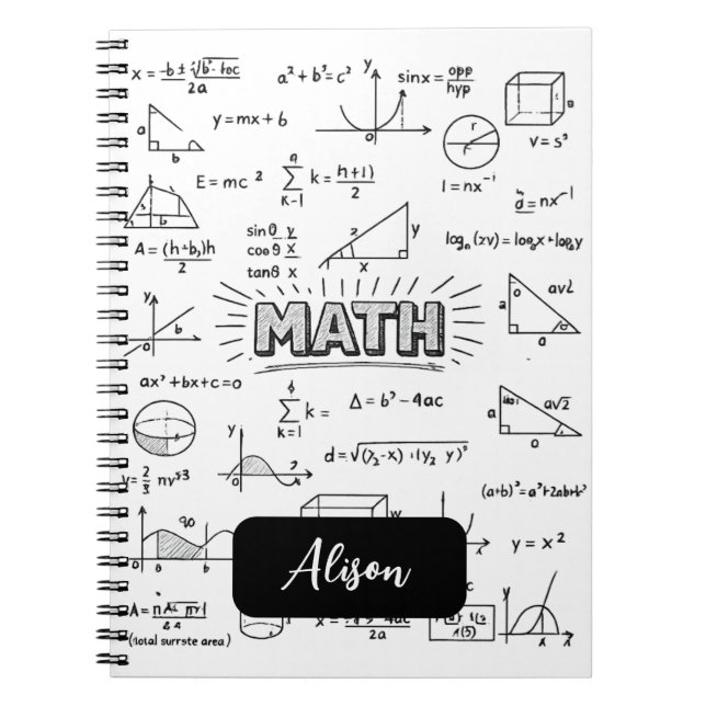 Personalised Math Notebook Design Classic for kids (Front)
