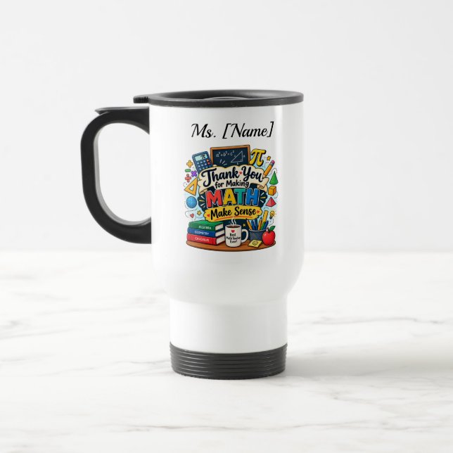 Personalised Math Teacher Coffee Mug | Best Math T (Left)