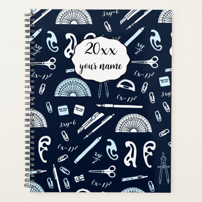 Personalised Math Teacher Planner Notebook (Front)