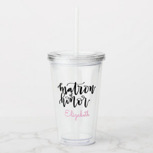 Personalised Matron of Honour Acrylic Tumbler