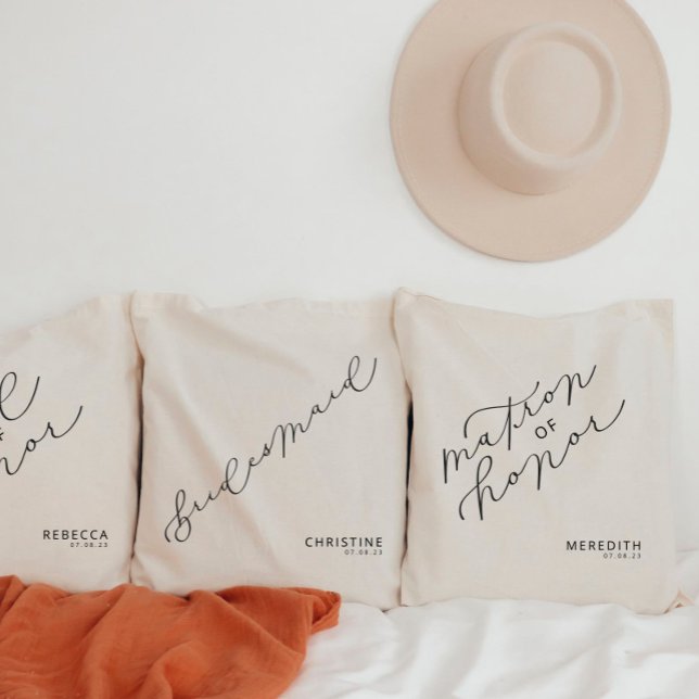 Personalised Matron of Honour Cute Script Tote Bag (Creator Uploaded)