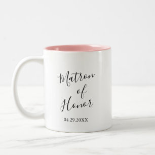 Personalised Matron of Honour Two-Tone Coffee Mug