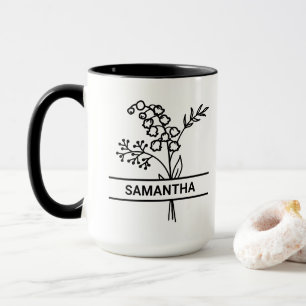 Personalised May Birth Month Flower Mum Name Mug
