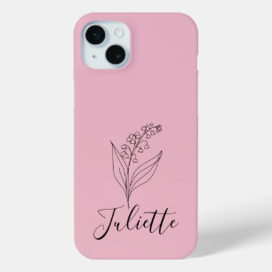 Personalised May Lily of the Valley Birth Flower  iPhone 15 Mini Case