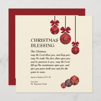 Personalised MAY THE LORD BLESS YOU | Christmas Holiday Card