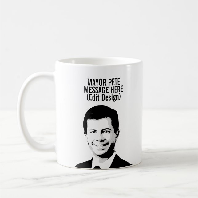 Personalised Mayor Pete Coffee Mug (Left)