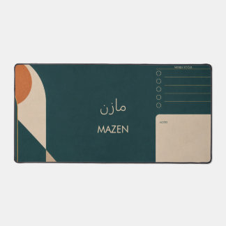 Personalised MAZEN Geometric Weekly Focus Desk Mat