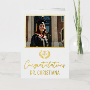 Personalised MD Doctor of Medicine Graduation Foil Greeting Card