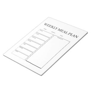 Personalised Meal Planner Shopping List Notepad