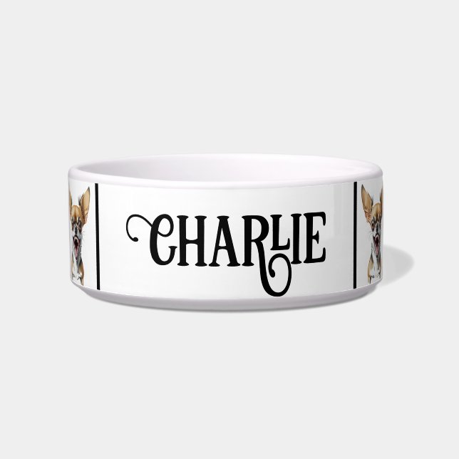 Personalised Mean Chihuahua | Funny Dogs Bowl (Front)