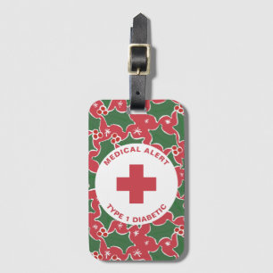 Personalised Medical Alert Diabetic Gift Diabetes Luggage Tag
