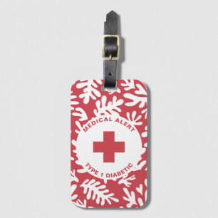 Personalised Medical Alert Diabetic Gift Diabetes Luggage Tag