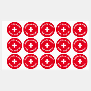 Personalised Medical Alert  Diabetic Red 