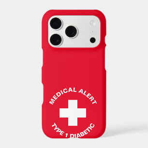 Personalised Medical Alert Diabetic Red