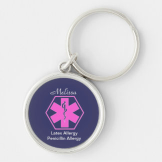 Personalised Medical allergy alert keychains