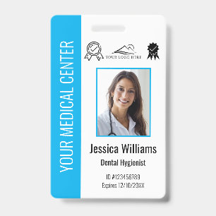 Personalised Medical Certified Employee Blue ID  Badge