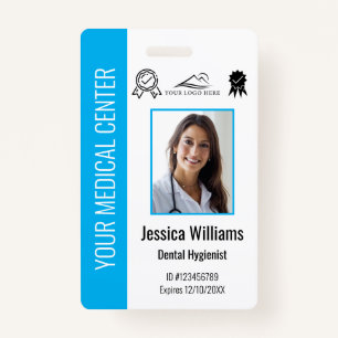Personalised Medical Certified Employee Blue ID ID Badge