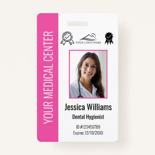 Personalised Medical Certified Employee Pink ID ID Badge
