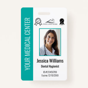 Personalised Medical Certified Employee Teal ID ID Badge