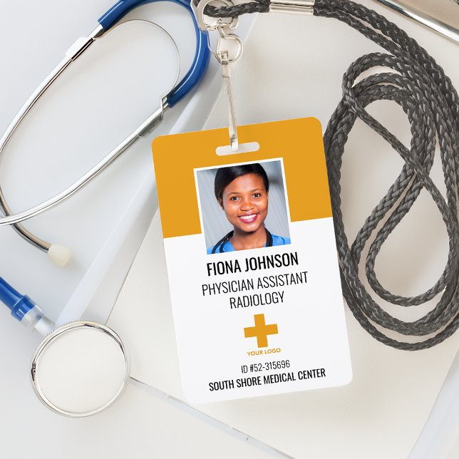 Personalised Medical Employee Logo Photo ID Badge (Personalized Medical Employee Logo Photo ID Badge)