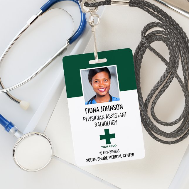 Personalised Medical Employee Logo Photo ID Badge (Personalized Medical Employee Logo Photo ID Badge)