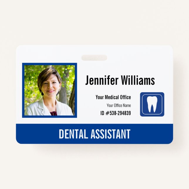 Personalised Medical Employee Logo Photo ID Badge (Front)
