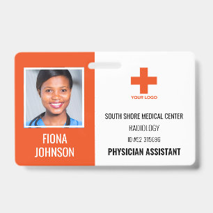 Personalised Medical Employee Logo Photo ID Badge